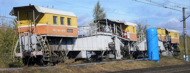 Электробалластер ЭЛБ-3 ЮВЖД.Ст.Ржава.Северный тупик.Сентябрь 2012 г..JPG